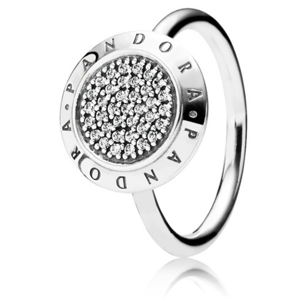 Authentic Pandora Signature Silver Ring #190912CZ - Picture 5 of 6
